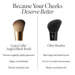 LAURA GELLER NEW YORK Angled Blush Brush with Black Wooden Handle & Dense Bristles for Makeup Application