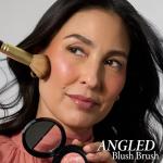 LAURA GELLER NEW YORK Angled Blush Brush with Black Wooden Handle & Dense Bristles for Makeup Application