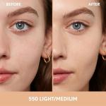 COVERGIRL Clean Fresh Nourishing Skin Tint, 550 Light/Medium, Liquid Foundation, Dewy Finish, Infused with Coconut & Aloe, Vegan Formula