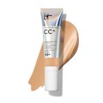 IT Cosmetics CC+ Cream (Medium Tan) - Natural Full Coverage Foundation With SPF 50+, Color Corrector & Anti-Aging Hydrating Serum, Hyaluronic Acid + Peptides, Lightweight - 1.08 fl oz