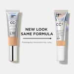 IT Cosmetics CC+ Cream (Medium Tan) - Natural Full Coverage Foundation With SPF 50+, Color Corrector & Anti-Aging Hydrating Serum, Hyaluronic Acid + Peptides, Lightweight - 1.08 fl oz