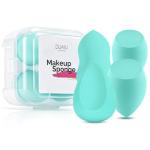 Makeup Sponge Set DUAIU 4Pcs Blender Beauty Foundation Blending Sponge, Flawless for Liquid, Cream, and Powder, Professional Streak Free Application Blend, Makeup Sponges with Storage Box(Aquamarine)