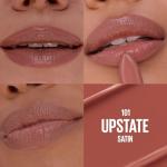 MAYBELLINE Serum Lipstick, Hydrating Lip Makeup with 8HRs of Lip Plumping Moisture with Hyaluronic Acid + Oil Blend, Upstate (Light Cool Brown Satin)