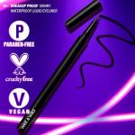 wet n wild Mega Last Breakup Proof Liquid Eyeliner - Ultra-Fine Brush, Waterproof, Long-Lasting - Cruelty-Free & Vegan - Ultra Black