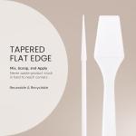 100pcs Pana Brand Cosmetic Make Up Disposable Plastic 2.5" Spatulas Skin Care Facial Cream Mask Spatula (100 Pieces in a Container) (WHITE)