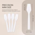 100pcs Pana Brand Cosmetic Make Up Disposable Plastic 2.5" Spatulas Skin Care Facial Cream Mask Spatula (100 Pieces in a Container) (WHITE)