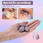 Makeup Sponge Set BS-MALLTriangle Puff 14 Pcs for Liquid, Cream, and Powder, Multi-colored Makeup Sponges and Mini Makeup Sponge (A-Purple)