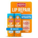 O'Keeffe's Lip Repair Lip Balm With Cooling Relief for Dry, Cracked Lips - Stick (2 Pack) - Moisturizer for Very Dry Lips
