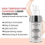ReviGLam TLM Colour Changing Liquid Foundation Hides Wrinkles & Lines, BB Cream Makeup Base Concealer Cover Moisturizing Fluid for all Skin Tone SPF15, Pack of 2
