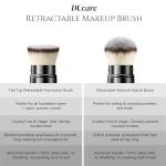 DUcare Retractable Airbrush Kabuki Brush for All Face Makeup & Foundation for Liquid, Cream and Powder Face Makeup With Aluminum Handle