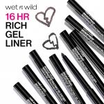 wet n wild Mega Last Breakup Proof Waterproof Retractable Gel Eyeliner - Ultra Pigmented 16-Hour Long Wear, Smudge Proof Satin Finish Formula, Cruelty-Free & Vegan - Intense Black