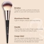 Makeup Brushes Set, Mlemle Professional 25 Pcs Makeup Kit, Include Powder Foundation Concealers Blush Eye shadows 21 Pcs Makeup Brushes and 2 Powder Puff, 2 Makeup Sponge(B02-CreamBlack)