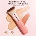 DUcare Pink Foundation Brush for Liquid Makeup