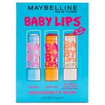 Maybelline New York Baby Lips Moisturizing Lip Balm 3-pack, Lip Care Essentials, 3 Shades