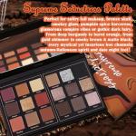 Prism Makeup Matte Eyeshadow Palette Pro 18 Colors Pigmented Shimmer Glitter Eye Shadow Palette, Long Lasting Waterproof Smokey Powder Cosmetics Halloween Makeup Kit (01# Seductress)