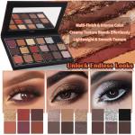 Prism Makeup Matte Eyeshadow Palette Pro 18 Colors Pigmented Shimmer Glitter Eye Shadow Palette, Long Lasting Waterproof Smokey Powder Cosmetics Halloween Makeup Kit (01# Seductress)