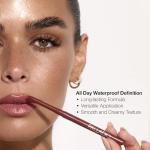 Palladio Waterproof Red Rose Lip Liner - Retractable
