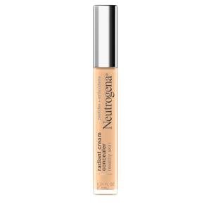 Neutrogena Healthy Skin Radiant Brightening Cream Concealer with Peptides & Vitamin E Antioxidant,Lightweight Perfecting Concealer Cream,Non-Comedogenic,Sugar Light 03 with warm undertones,0.24 oz