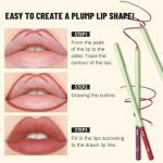 Pudaier 6-Color Lip Liner Pencil - Matte Velvet Lip Liner Set With Storage Bucket, Defining & Filling Lips, Waterproof & Long-Lasting Nude Lip Liner Pencils | Set 02