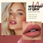 Pudaier 6-Color Lip Liner Pencil - Matte Velvet Lip Liner Set With Storage Bucket, Defining & Filling Lips, Waterproof & Long-Lasting Nude Lip Liner Pencils | Set 02