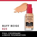 Covergirl Outlast Extreme Wear 3-in-1 Full Coverage Liquid Foundation, SPF 18 Sunscreen, Buff Beige, 1 Fl. Oz.