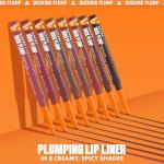 NYX PROFESSIONAL MAKEUP Duck Plump Plumping Lip Liner, Matte Pencil With Up To 10HR Wear, Double Dose (Dark Brown Lip Liner)