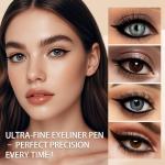 MooGlamor New 12 Pcs Black Eyeliner Pencil Gel Eyeliner Pen with Retractable and Waterproof Eye Liner for Bold and Defined Eye Liner（Black）