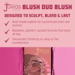 Juvia's Place Blushed Duo Blush Volume4 - Two Tone Pigmented Buildable Pressed Mineral Powder - Rosy Natural Cheeks Matte Fresh Finish for All Skin Color