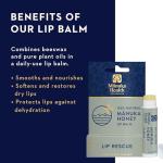 Manuka Health Lip Rescue - 0.16 oz Lip Balm for Dry Cracked Lips - 100% Natural Lip Balm with MGO 250+ Manuka Honey and Beeswax Provides Potent Lip Care