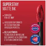 Maybelline Super Stay Matte Ink Liquid Lipstick Makeup, Long Lasting High Impact Color, Up to 16H Wear, Founder, Cranberry Red, 1 Count, Packaging May Vary