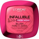 L'Oreal Paris Infallible Up to 24H Fresh Wear Soft Matte Blush, Blendable, Long-Lasting and Waterproof Cheek Make Up, Confident Pink 10, 0.31 Oz