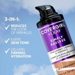 CoverGirl & Olay Simply Ageless 3-in-1 Liquid Foundation, Matte Finish, Hyaluronic & Vitamin C Formula, Creamy Natural, 1 Count