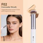 DUcare Makeup Brushes 3Pcs Foundation Contour Bronzer Brush,Concealer Brush,Blusher Powder Brush, Face Kabuki Travel Buffing Stippling Liquid Blending Makeup brush set White