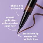 e.l.f. H2O Proof Eyeliner Pen, Felt Tip, Waterproof, Long-Lasting, High-Pigmented Liner For Bold Looks, Vegan & Cruelty-Free, Jet Black. 0.02 Fl Oz