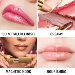 Oulac Coral Pink Lipstick for Women with Metallic 3D Shine Lightweight Hydrating Formula, High Impact Lip Color, Vegan Beauty, Full Coverage Lip Makeup, Christmas Gifts for Women, Nemo Go Home(06)
