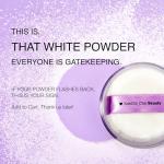 Kimchi Chic Beauty That WhitePowder Set and Bake Mattifying Setting Powder for Makeup, Extra Fluffy Loose Face Powder Poof, Soft Natural Face Makeup Helps Minimize the Appearance of Fine Lines, White