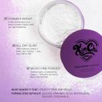 Kimchi Chic Beauty That WhitePowder Set and Bake Mattifying Setting Powder for Makeup, Extra Fluffy Loose Face Powder Poof, Soft Natural Face Makeup Helps Minimize the Appearance of Fine Lines, White