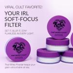 Kimchi Chic Beauty That WhitePowder Set and Bake Mattifying Setting Powder for Makeup, Extra Fluffy Loose Face Powder Poof, Soft Natural Face Makeup Helps Minimize the Appearance of Fine Lines, White