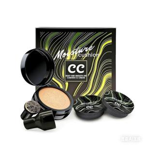Mushroom Head Air Cushion CC Cream Christmas Gifts for Women, 1 Full-Size Makeup Foundation with 2 Refills & 1 Special Mushroom Head Puff, Upgraded Ingredients Long-lasting (Natural, 0.71 Fl Oz*3)