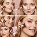 10-Piece Kabuki Makeup Brush Set for All Products