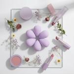 6PCS Mini Makeup Sponge, Black Small Beauty Sponge Blender Set for Foundation, Powder, Concealer Highlight,and Eye Shadow (Purple)