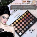 Professional Neutral Smokey Eyeshadow Makeup Palette, Matte Shimmer Metallic Black Grey Dark Goth Eye Shadows for Halloween, Pigmented Warm Smoky Naked Nude Rosy Gold Brown Pallet Daily Make Up Kit