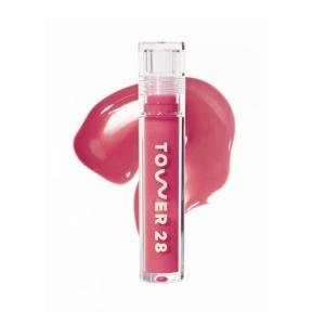 Tower 28 ShineOn Milky Lip Jelly, COCONUT, Non-Sticky, Hydrating Vegan Lip Gloss in Milky Rosy Pink, Apricot and Raspberry Seed Oil, Moisturizing, Clean, Cruelty Free