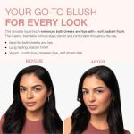 Palladio Liquid Blush for Cheeks & Lips 2-in-1 Makeup Face Blush, Weightless Cream Formula, Smudge Proof Long-Wearing Pigmented Blush, Natural Look Makeup Face Blushes, Dewy Finish, Rose Cloud