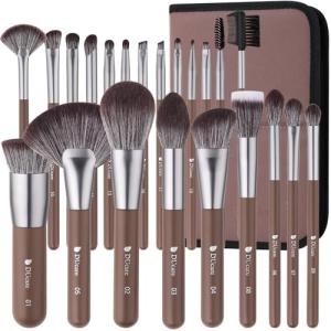 DUcare Makeup Brushes Professional with Bag 22Pcs Makeup Brush Set Premium Synthetic Kabuki Foundation Blending Brush Face Powder Blush Concealers Eye Shadows with Case