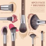 DUcare Makeup Brushes Professional with Bag 22Pcs Makeup Brush Set Premium Synthetic Kabuki Foundation Blending Brush Face Powder Blush Concealers Eye Shadows with Case