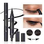 docolor Eyeliner Stamp 2-In-1 Double-Ended Winged Eyeliner Stamp Liquid Winged Eye Liner Pen Waterproof & Smudgeproof Long Lasting Formula for Precise Cat Eye Makeup (1PC,Black)