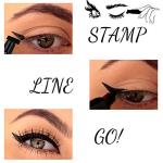 docolor Eyeliner Stamp 2-In-1 Double-Ended Winged Eyeliner Stamp Liquid Winged Eye Liner Pen Waterproof & Smudgeproof Long Lasting Formula for Precise Cat Eye Makeup (1PC,Black)