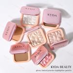 KYDA Face Highlighter Palette, High Glossy Pearl White Face Illuminator Palette, Natural Shimmer Smooth Baked Highlighter Makeup, Lasting Sparkling Baked Pressed Powder- PEARL