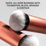 Real Techniques Bubble Blending Makeup Brush, Multipurpose Foundation Brush For Liquid, Cream, & Powder Products, Unique Round Brush Head, Synthetic Bristles, Vegan & Cruelty Free, 1 Count